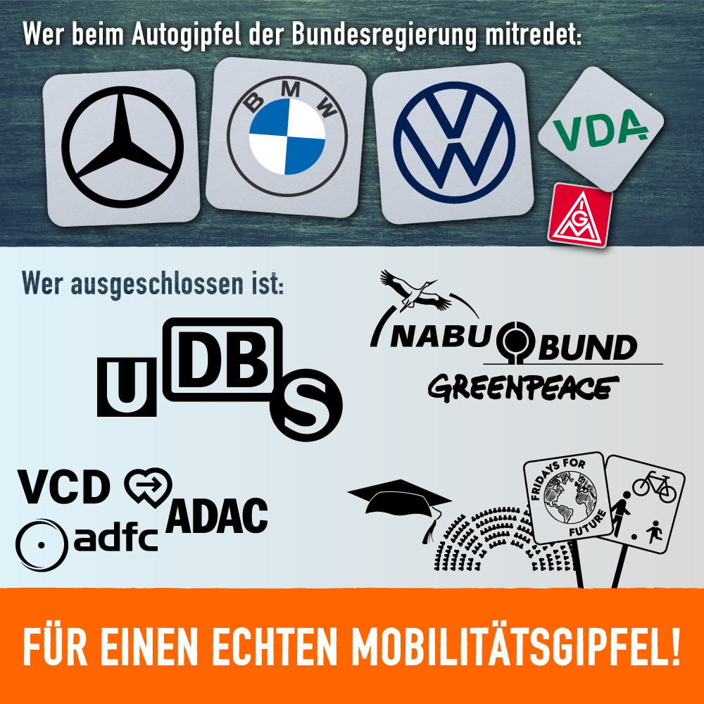 Open letter on the planned Car Summit - We call for a real Mobility Summit