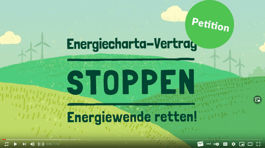 Energiecharta-Vertrag stoppen – Energiewende retten