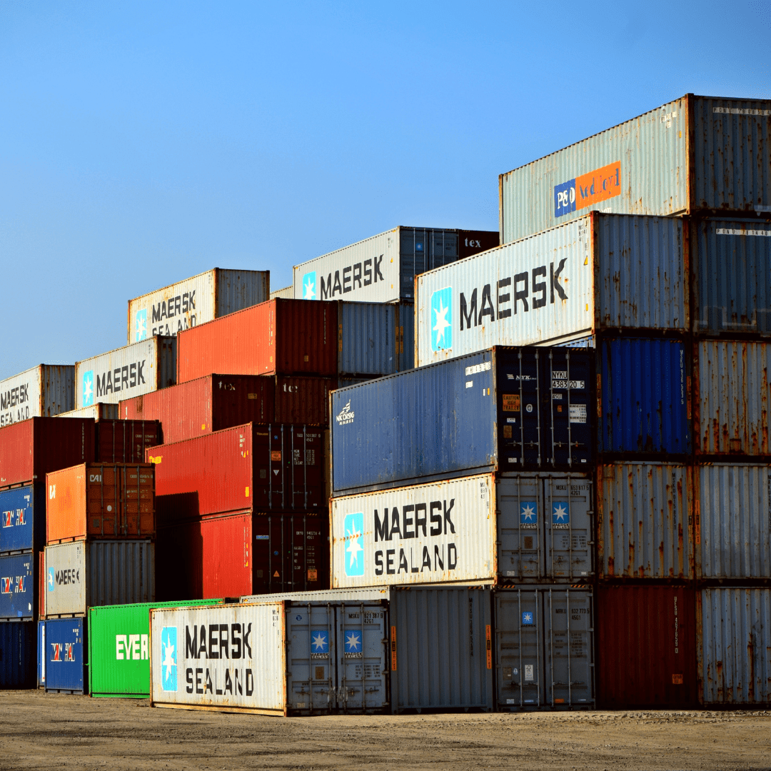 Container in einem Hafen