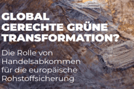 Une transition écologique juste à l'échelle mondiale? Le rôle des accords commerciaux pour la sécurité des matières premières en Europe