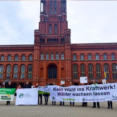 Protest vor dem roten Rathaus.