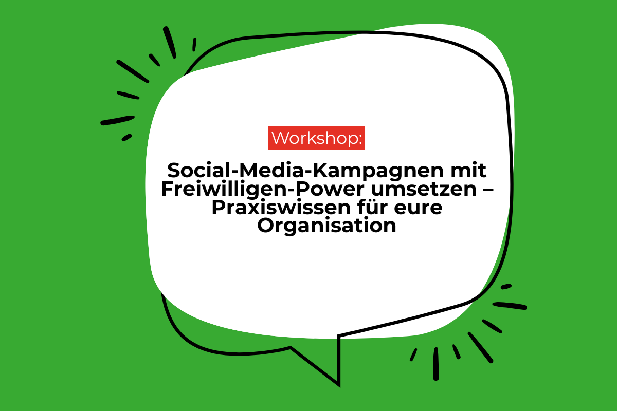 Workshop: Social-Media-Kampagnen mit Freiwilligen-Power umsetzen – Praxiswissen für eure Organisation